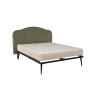 Minimalist metal frame queen bed with underbed drawers