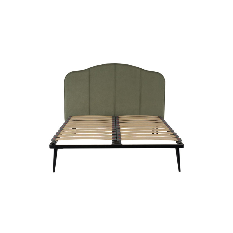 Minimalist metal frame queen bed with underbed drawers