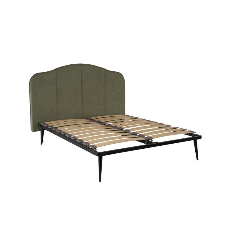 Minimalist metal frame queen bed with underbed drawers