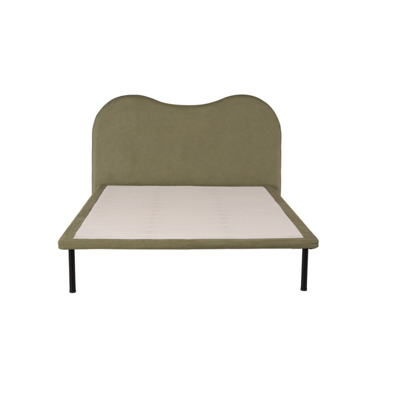 Scandinavian style solid oak slatted bed frame