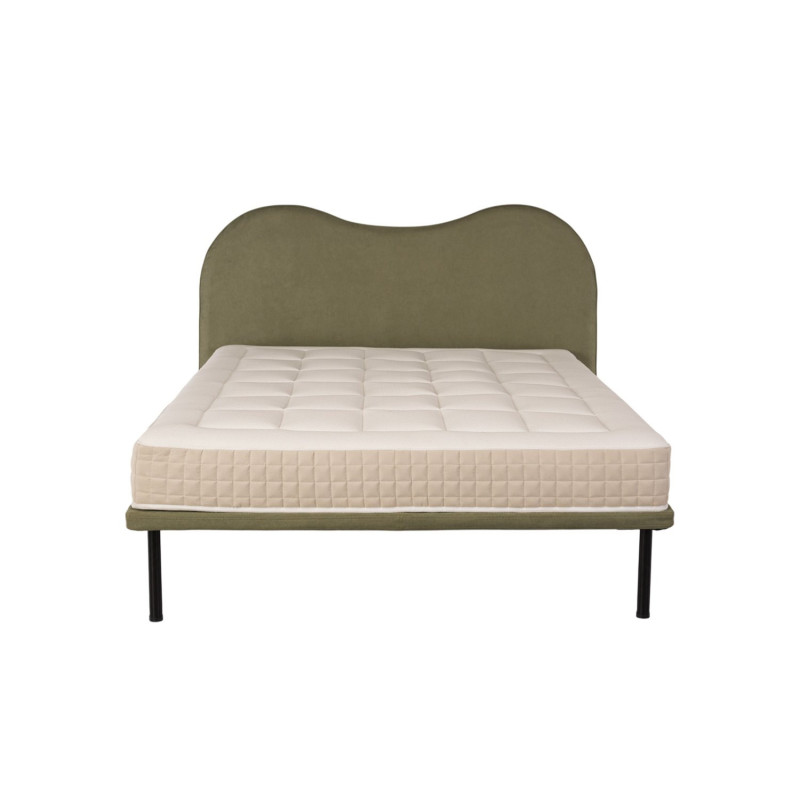 Scandinavian style solid oak slatted bed frame