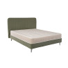 Modern velvet upholstered double bed