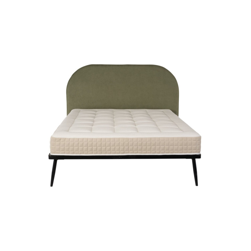 Rounded corner electric slatted frame solid wood bed