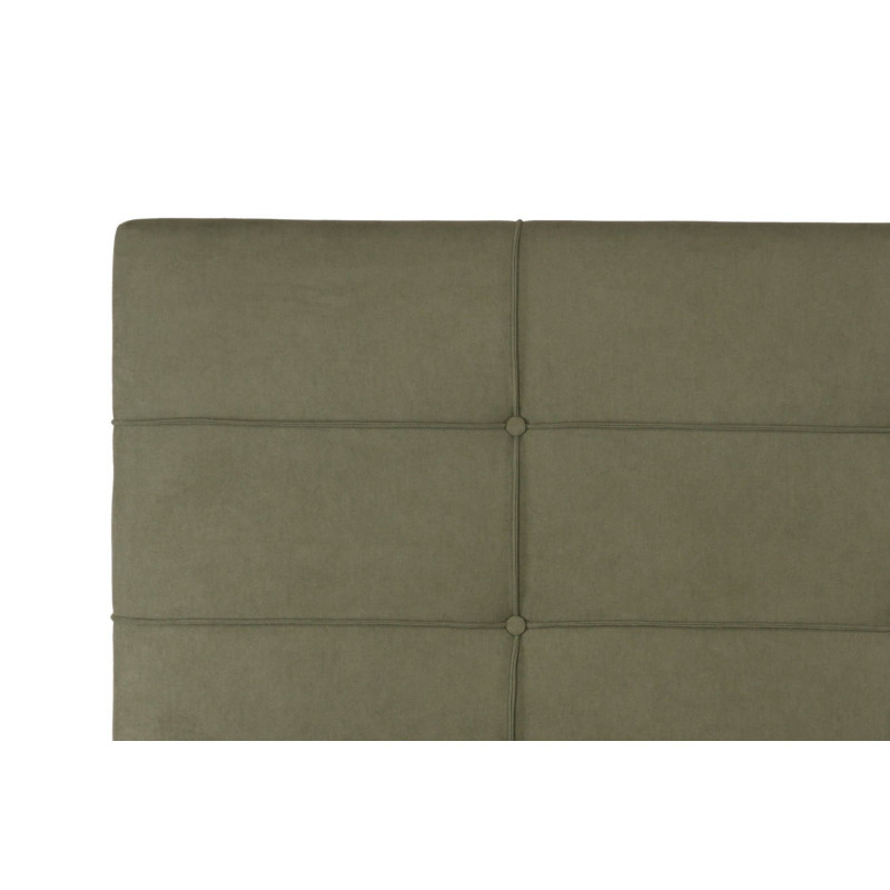 Low profile platform bed with walnut finish