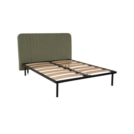 Upholstered headboard king size platform bed with storage