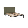 Upholstered headboard king size platform bed with storage