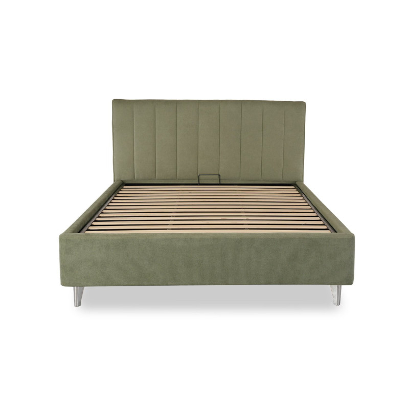 Luxury leather headboard king bed with storage drawers