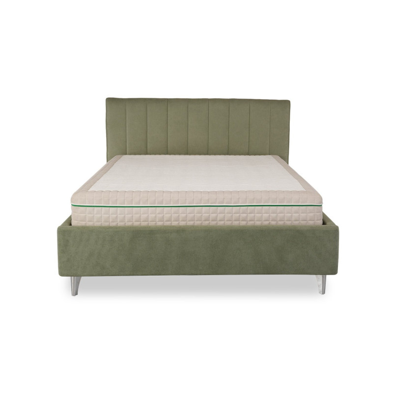 Luxury leather headboard king bed with storage drawers