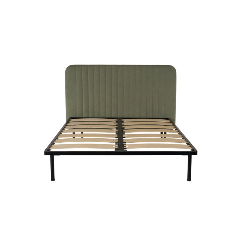 Upholstered headboard king size platform bed with storage