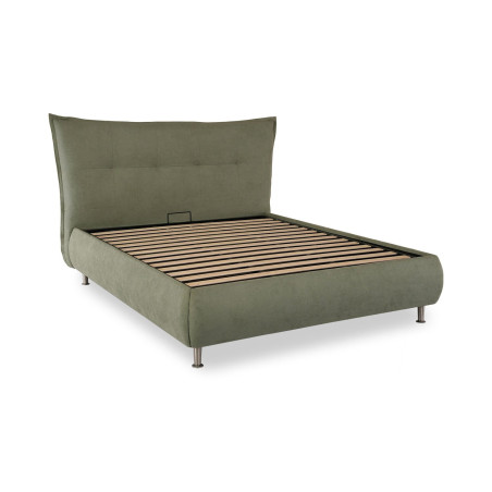 Scandinavian minimalist oak frame double bed