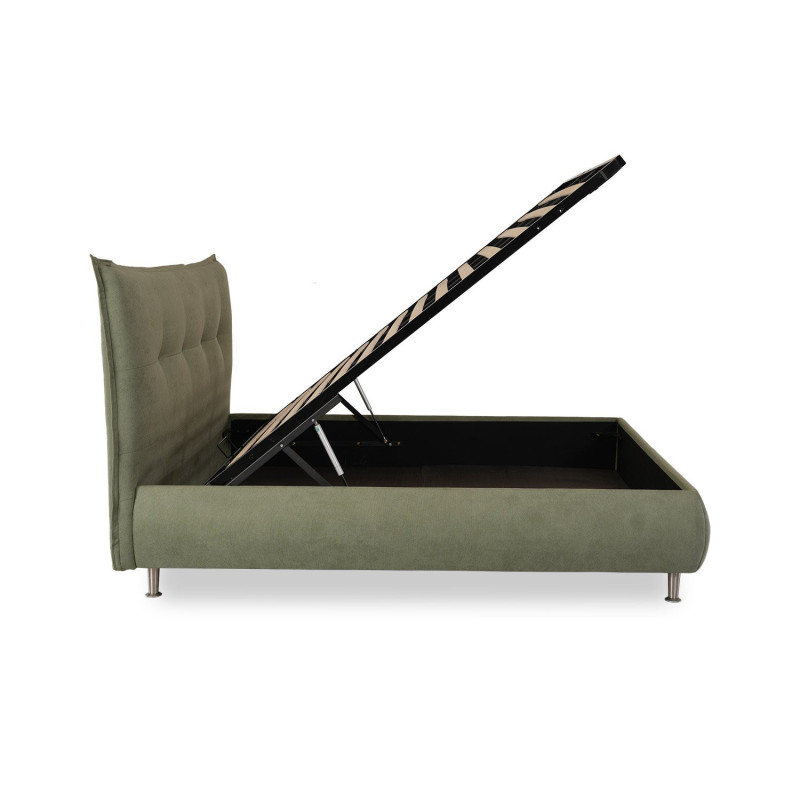 Scandinavian minimalist oak frame double bed