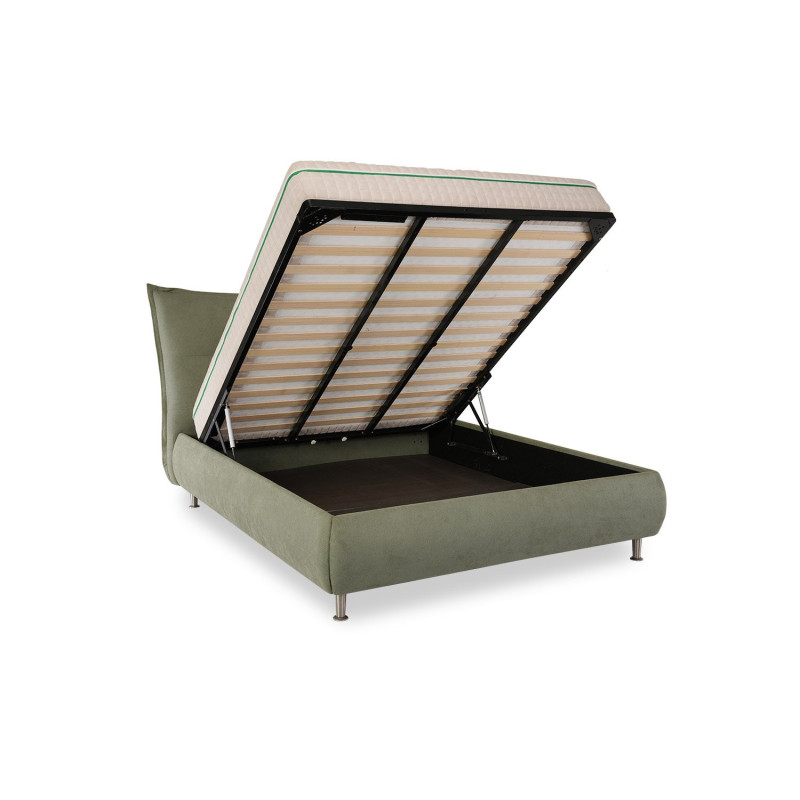 Scandinavian minimalist oak frame double bed