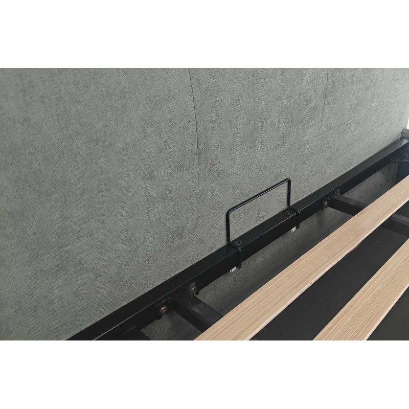 Scandinavian minimalist oak frame double bed