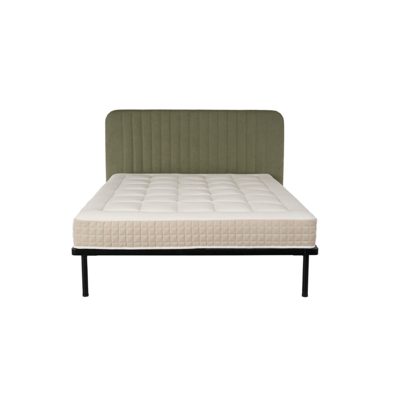 Upholstered headboard king size platform bed with storage